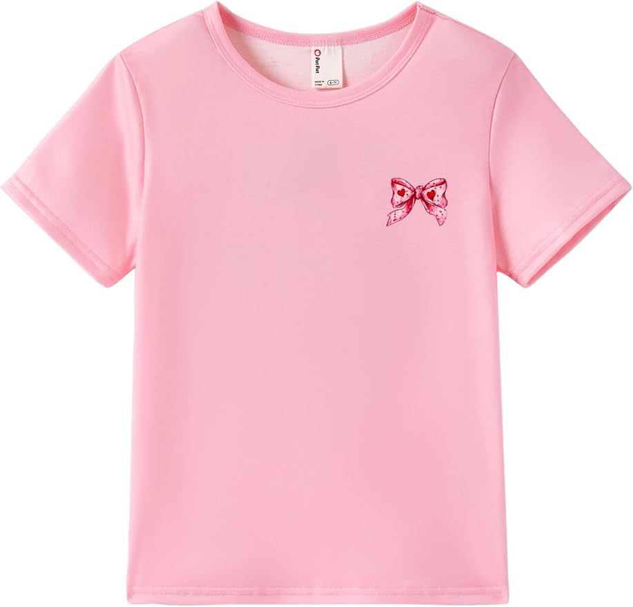PATPAT Girls Crewneck Short Sleeve Graphic Tees Animal Print Shirts Cute Summer by PATPAT