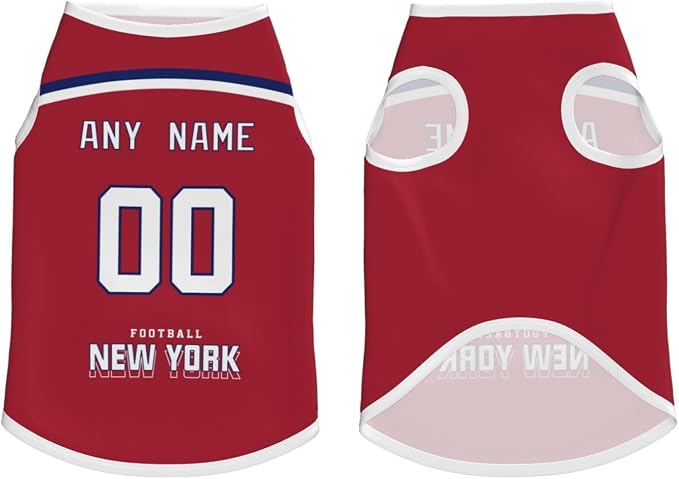 New York Custom Pet Jersey Dog Clothes Jersey Various Sizes Customized Any Name - Image 4