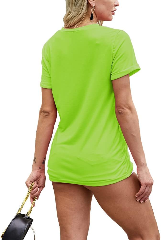NIUBIA Women's T Shirts Summer Tops Simple Heart Graphic Shirts Sayings Short - Image 5