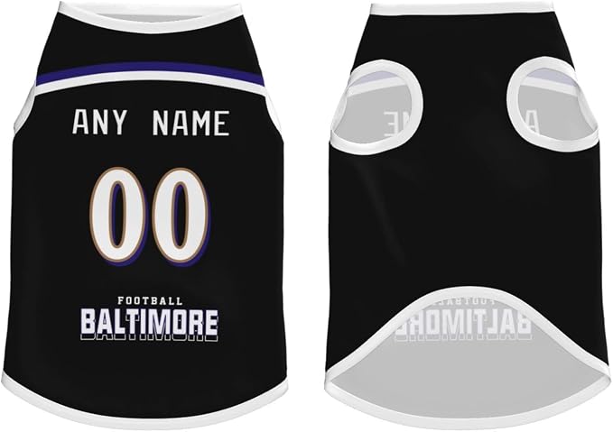 Baltimore Custom Pet Jersey Dog Clothes Jersey Various Sizes Customized Any - Image 4