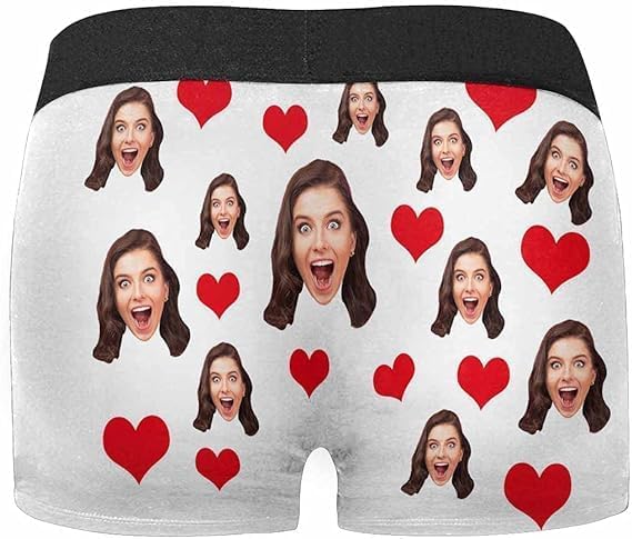 M YESCUSTOM Custom Faces Funny Short Briefs Gift by MYESCUSTOM