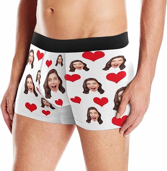 M YESCUSTOM Custom Faces Funny Short Briefs Gift - Image 3