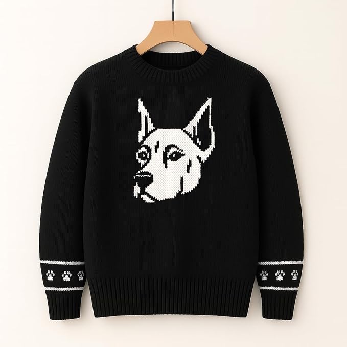Custom Dog Knit Sweater for Women Personalized Pet Paw Print Pullover Dog Mom - Image 4