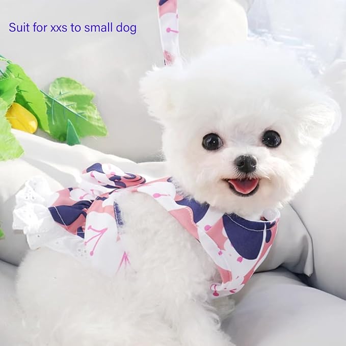 Daisy Floral Dog Harness and Leash Set - Image 3