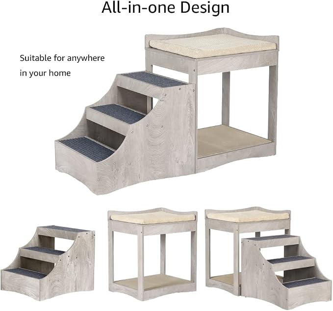 unipaws Pet Bunk Bed with Removable Step - Image 7