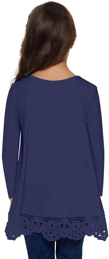 storeofbaby Girls Casual Tunic Tops Short Sleeve Loose Soft Blouse T-Shirt - Image 5
