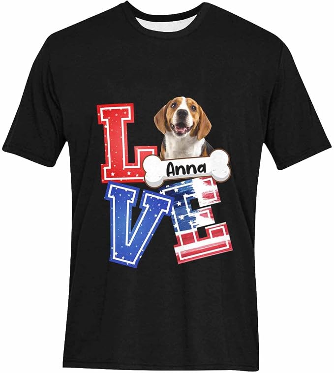 Custom T Shirts with Face Photo Text Pet Shirt - Image 3