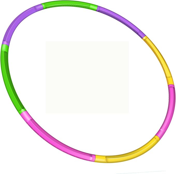 Toy Color Hoop and Jump Rope for Kids, Detachable & Size Adjustable Plastic by WEOKLL