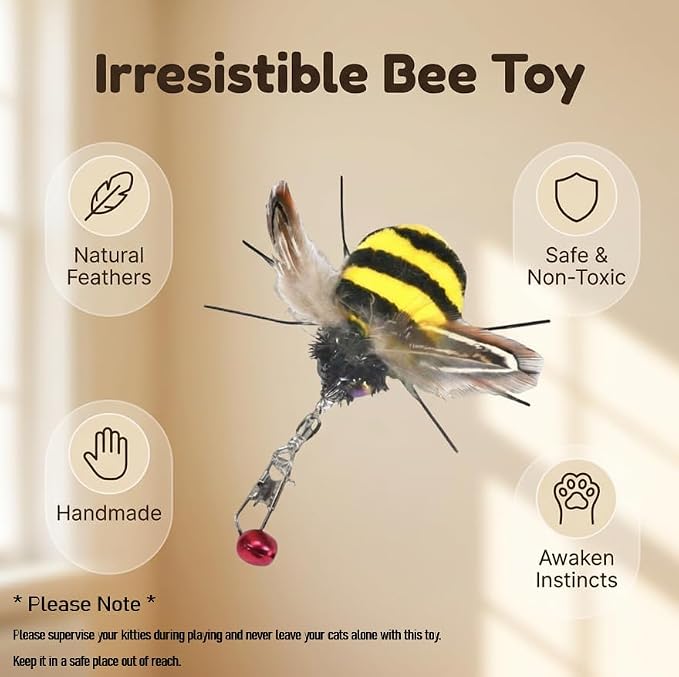Cat Insect Feather Toys Replacement - Image 3