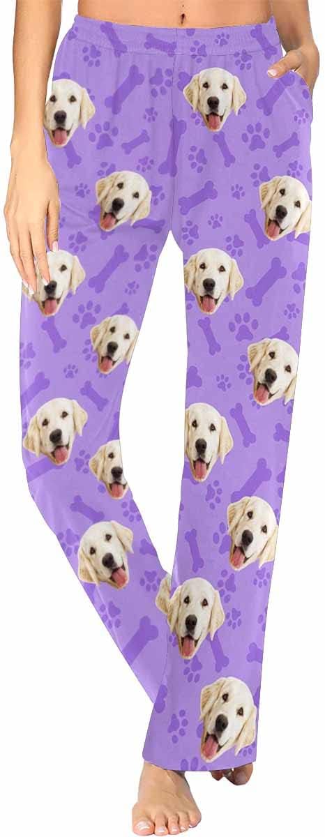 Custom Face Pajamas Pants Personalized Sleepwear Bottoms by MyPupSocks