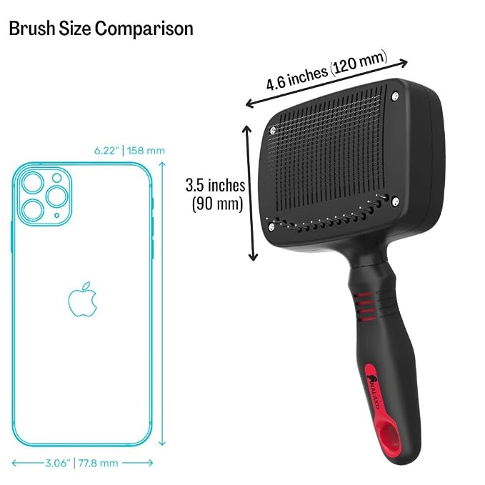 Premium Self-Cleaning Dog & Cat Grooming Brush – 2-in-1 Slicker & Undercoat Rake - Image 8