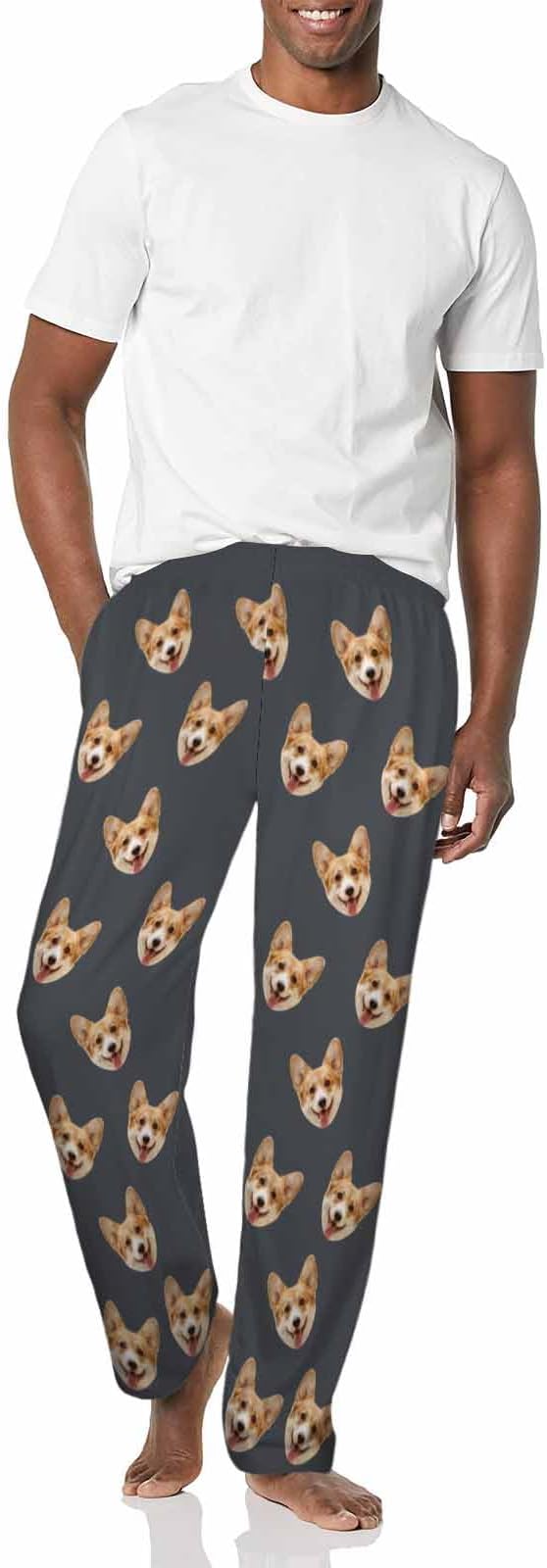 MyPupSocks Custom Pajama Pants for Pet Lover, Personalized Photo Face Printed - Image 4