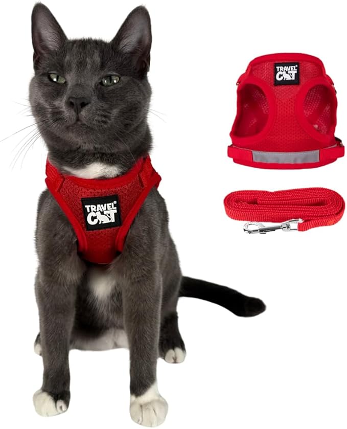Travel Cat Harness and Leash Set by TheFatCat