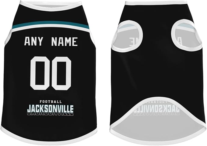 Jacksonville Custom Pet Jersey Dog Clothes Jersey Various Sizes Customized Any - Image 4