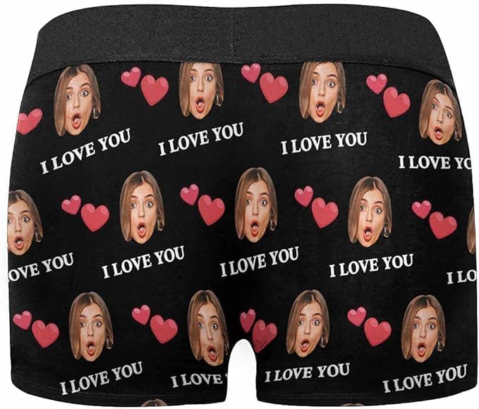 M YESCUSTOM Custom Faces Funny Short Briefs Gift - Image 2