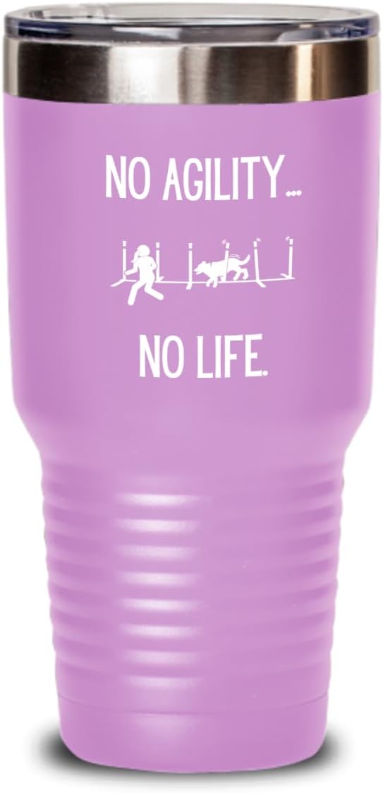 Agility Dog Life, Gift for Agility Enthusiast, Hot Cold Insulated Tumbler by Unknown