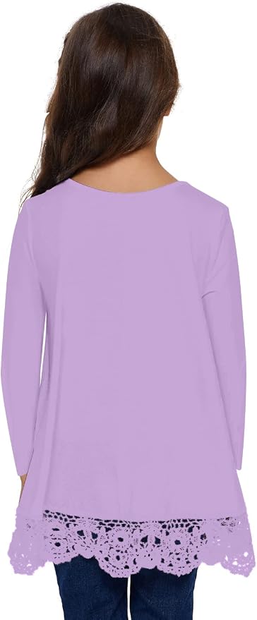 storeofbaby Girls Casual Tunic Tops Short Sleeve Loose Soft Blouse T-Shirt - Image 5