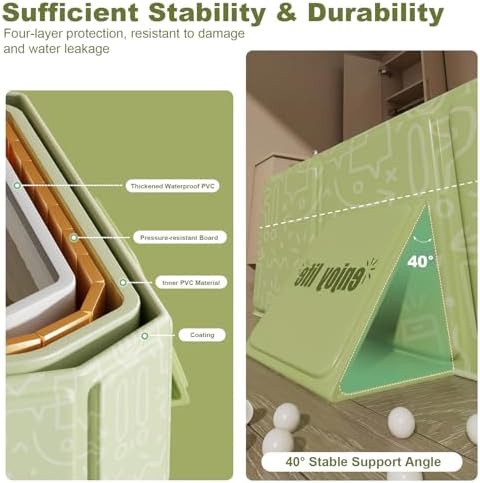 Foldable Dog Bathtub for Small to Medium Dogs & Cats, Collapsible Pet Bath Tub with Side Drain Plug, Portable Puppy Wash Tub, Rigid Panels, Fold-Flat for Carry & Storage - Image 4