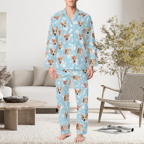 Custom Face Pajamas for Women Men, Personalized Dog Cat Pet Pajamas Set - Image 4