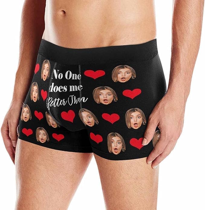 M YESCUSTOM Custom Faces Funny Short Briefs Gift - Image 2