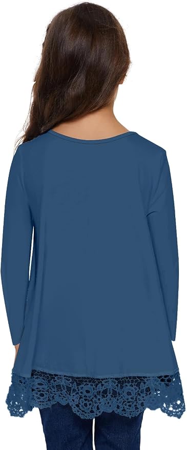 storeofbaby Girls Casual Tunic Tops Short Sleeve Loose Soft Blouse T-Shirt - Image 5