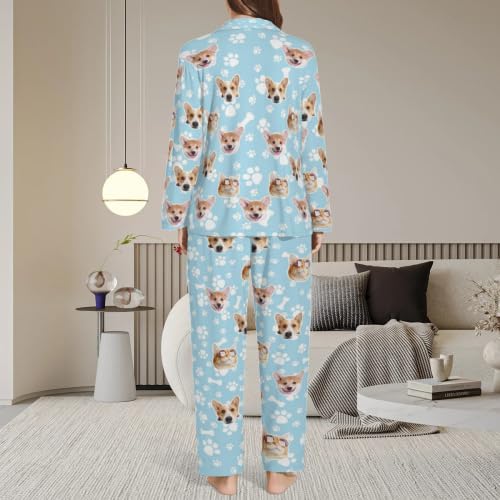 Custom Face Pajamas for Women Men, Personalized Dog Cat Pet Pajamas Set - Image 3