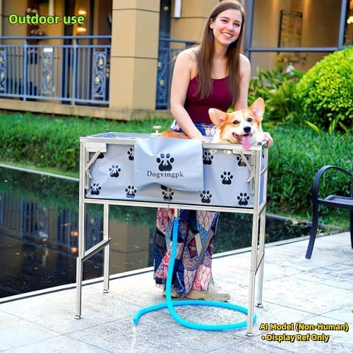 Portable Foldable Dog Bathtub, 300 lb Capacity for Medium and Large Dogs - Image 2