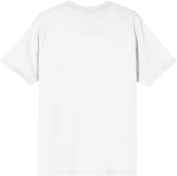 The Cat in The Hat Cat & Stars Adult White Crew Neck Short Sleeve T-Shirt - Image 3