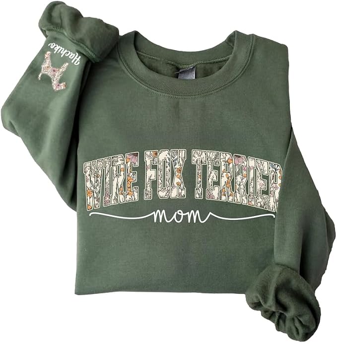 Personalized Dog Mom Sweatshirt, Dog Lover Crewneck, Gift Idea by Unknown