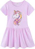 Mud Kingdom Little Girls Dresses Cotton Summer Holiday Cute Cat Dress Short by MudKingdom