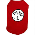 Dog Shirts for Pet Clothes Soft Breathable Puppy Shirts Pop Culture Thing 1 to by SUEOSU