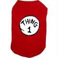 Dog Shirts for Pet Clothes Soft Breathable Puppy Shirts Pop Culture Thing 1 to by SUEOSU