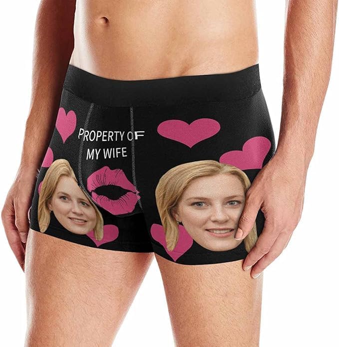 M YESCUSTOM Custom Faces Funny Short Briefs Gift - Image 4