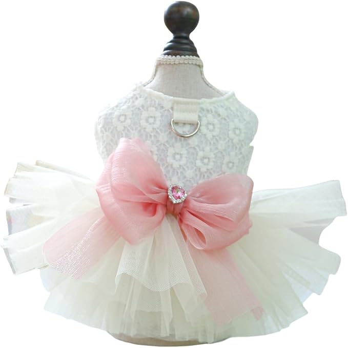 Fashion Sweet Puppy Dog Blingbling Princess Skirt Pet Dog Lace Cake Camisole by MaruPetyourkidsfriends