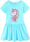 Mud Kingdom Little Girls Dresses Cotton Summer Holiday Cute Cat Dress Short by MudKingdom
