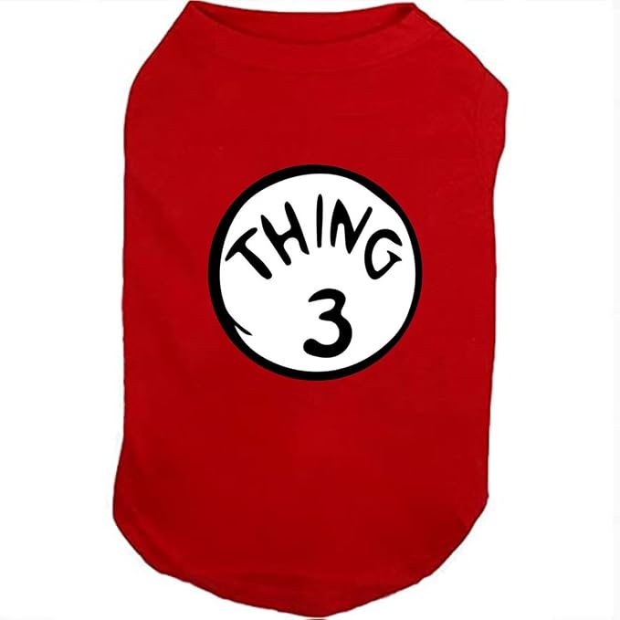 Dog Shirts for Pet Clothes Soft Breathable Puppy Shirts Pop Culture Thing 1 to by SUEOSU