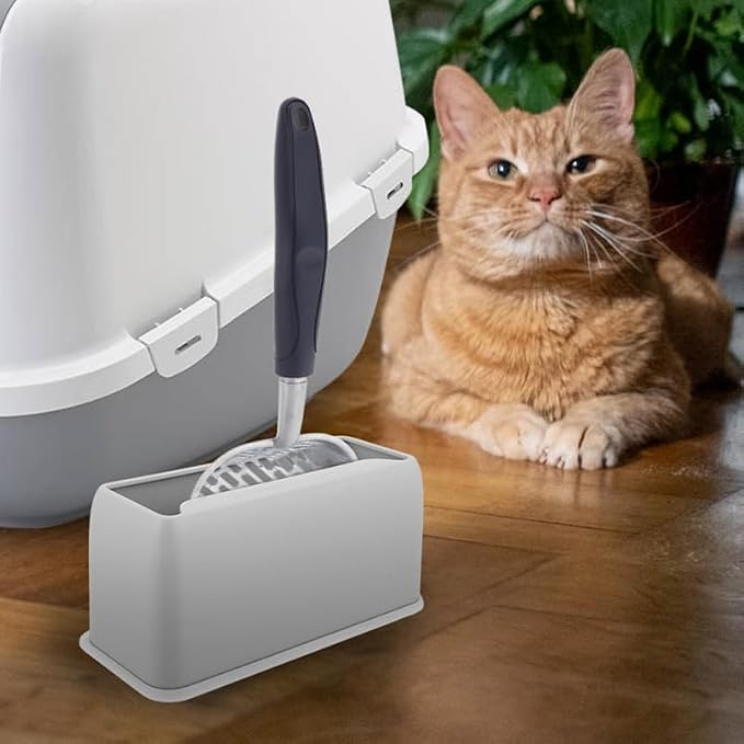 POPETPOP Durable Cat Litter Scoop Holder- Universal Litter Scooper Stand - Image 2