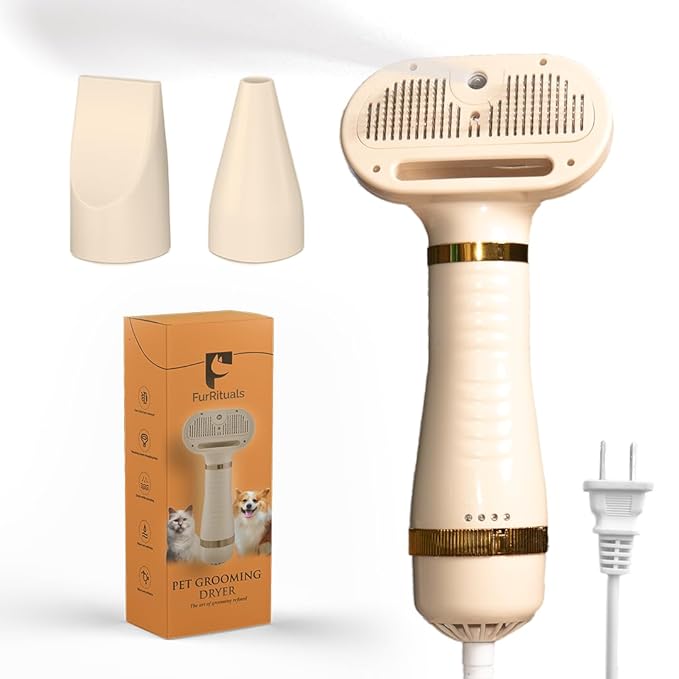 Pet Steam Brush Grooming Dryer for Dogs & Cats – 3-in-1 Grooming Tool by Unknown