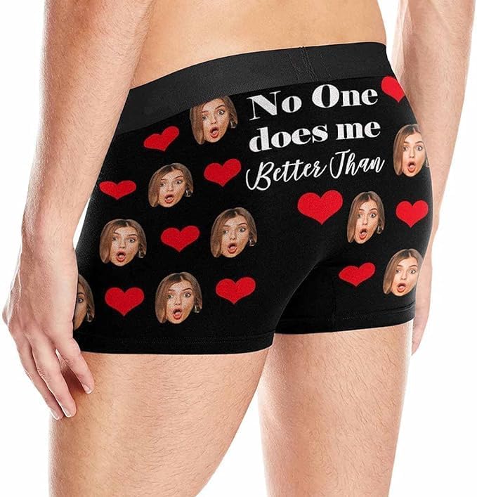 M YESCUSTOM Custom Faces Funny Short Briefs Gift - Image 4