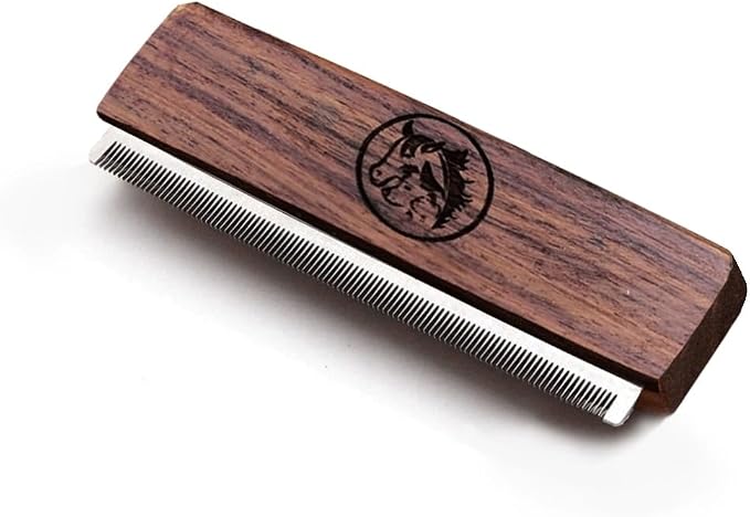 Deshedding Grooming Brush for Dogs Cats & Horse Easy Ergonomic Wood Groomer by Unknown
