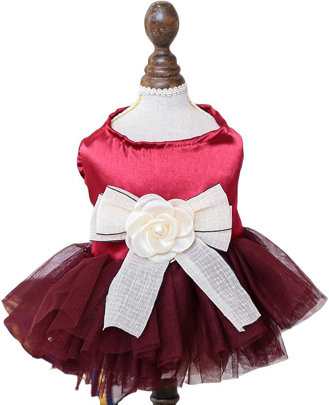 Fashion Sweet Puppy Dog Blingbling Princess Skirt Pet Dog Lace Cake Camisole by MaruPetyourkidsfriends