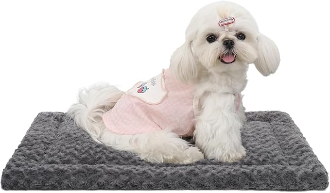Washable Dog Bed Mat Pet Crate Pad Soft Fluffy Pet Kennel Beds Dog Sleeping by Exsnugypetproducts