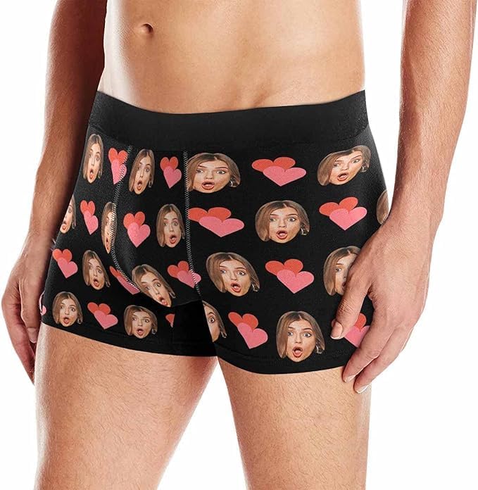 M YESCUSTOM Custom Faces Funny Short Briefs Gift - Image 2