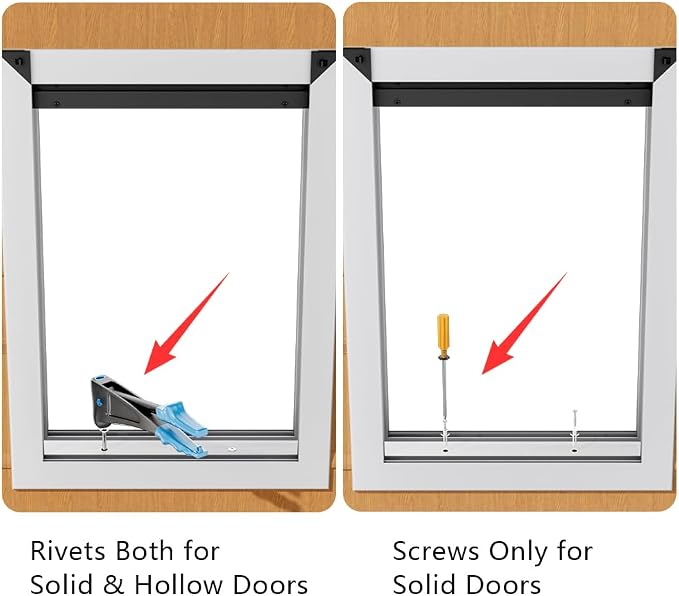 Aluminum XL Dog Door with 2 Sliding Lock Panels, Doggy Door - Image 8