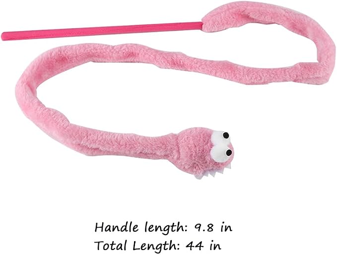 Cat Toy Snake, Serpentine Mint Cat Teasing Stick Enhance Bond - Image 2