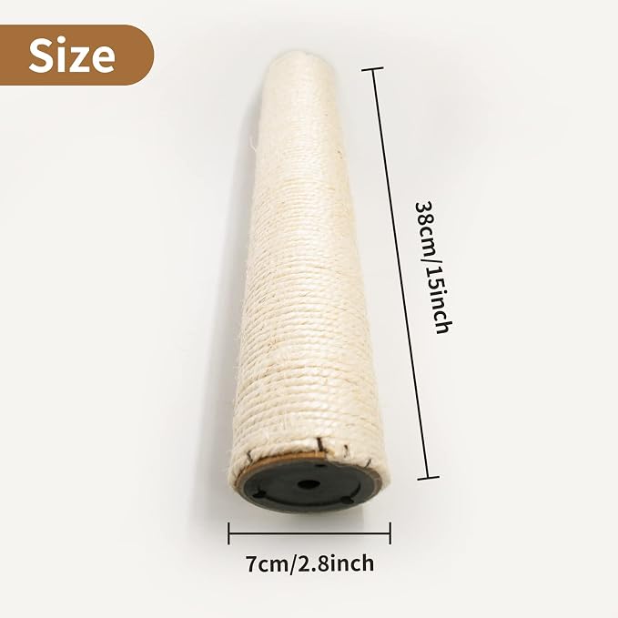 15" Cat Scratching Replacement Posts Natural Sisal Scratcher Post - Image 4