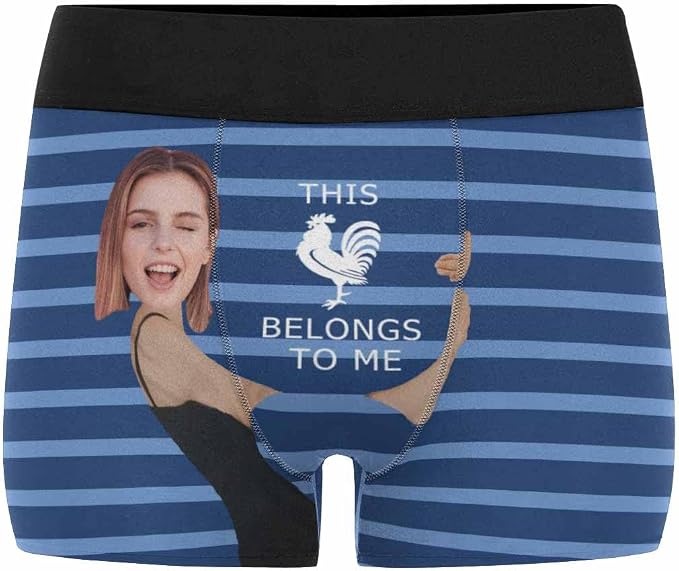 M YESCUSTOM Custom Faces Funny Short Briefs Gift - Image 2