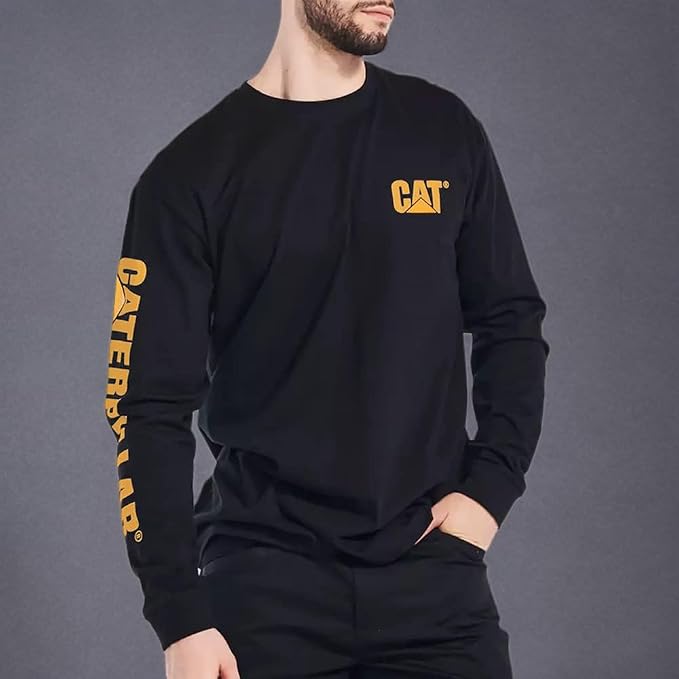 Caterpillar Trademark Banner Long Sleeve Tee Shirts - Image 6