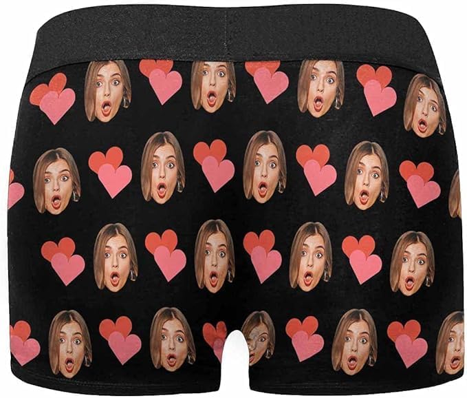 M YESCUSTOM Custom Faces Funny Short Briefs Gift - Image 3