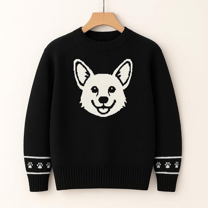Custom Dog Knit Sweater for Women Personalized Pet Paw Print Pullover Dog Mom - Image 4